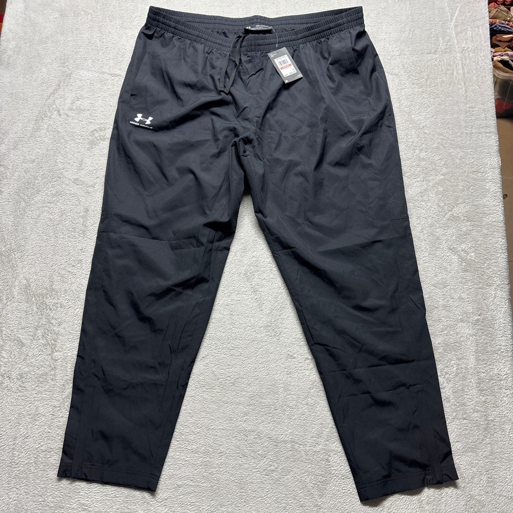 Under Armour Pants Mens 3XL Vital Woven Black Loose Fit Warm Up 1352031 NEW